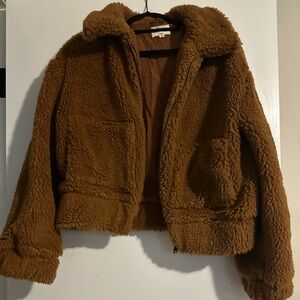 Cozy Brown Sherpa Jacket